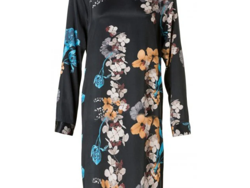 YAYA - FLORAL SATIN DRESS (180124-824)