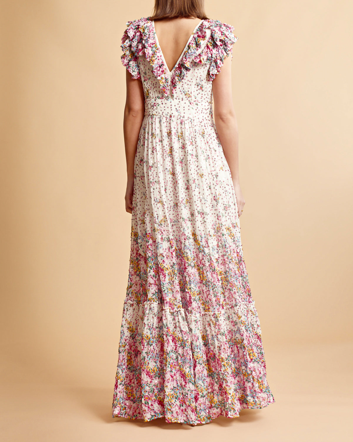 BYTIMO OF NORWAY - 2330669 100% VISCOSE MAXI GOWN WITH SEQUIN BEADING