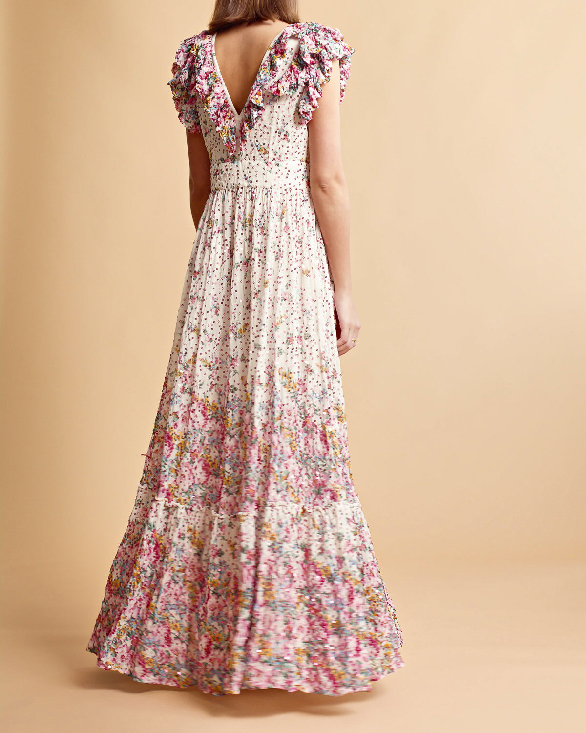 BYTIMO OF NORWAY - 2330669 100% VISCOSE MAXI GOWN WITH SEQUIN BEADING