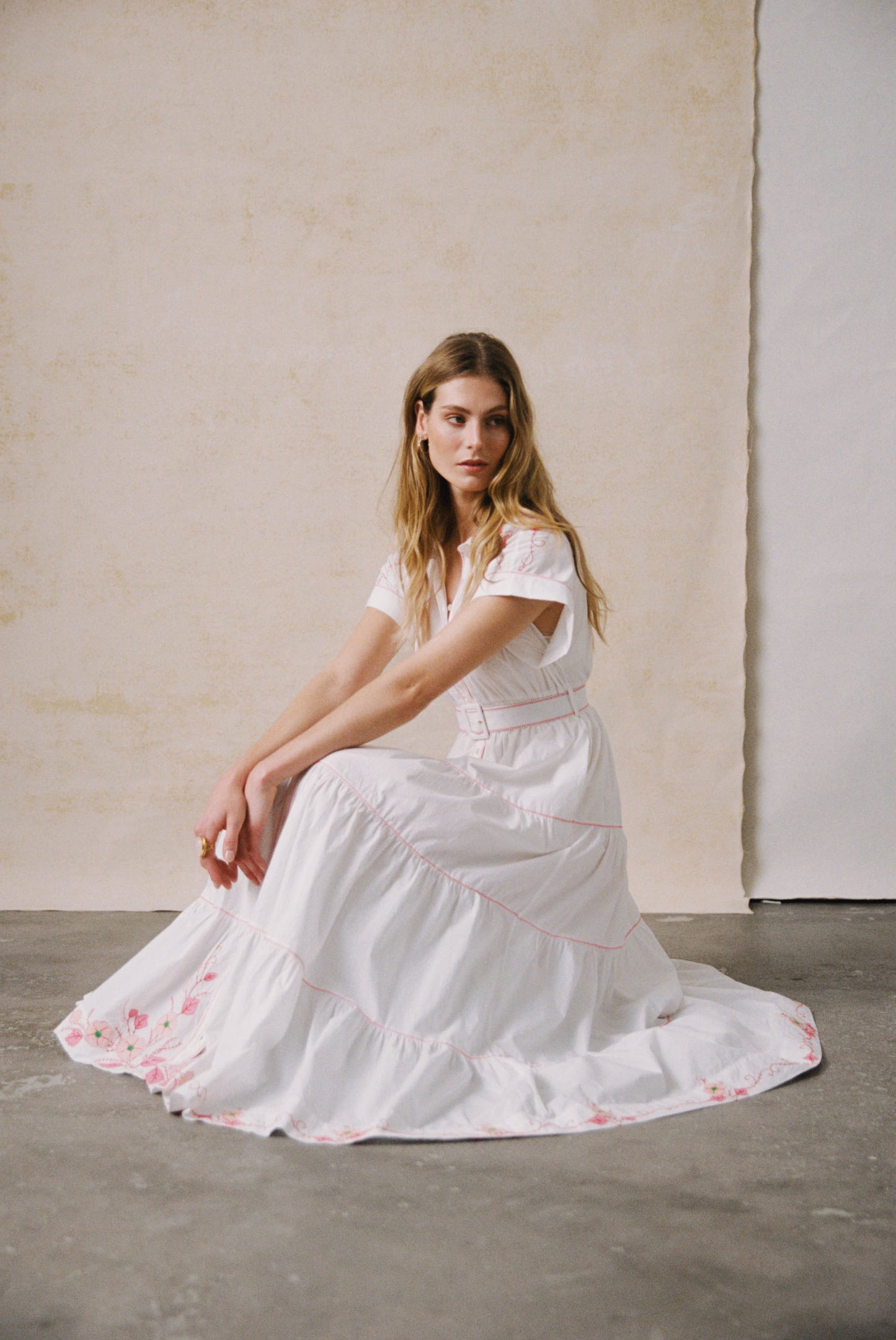 BYTIMO OF NORWAY - POPLIN EMBROIDERED SHIRT DRESS - 100% ORGANIC COTTON