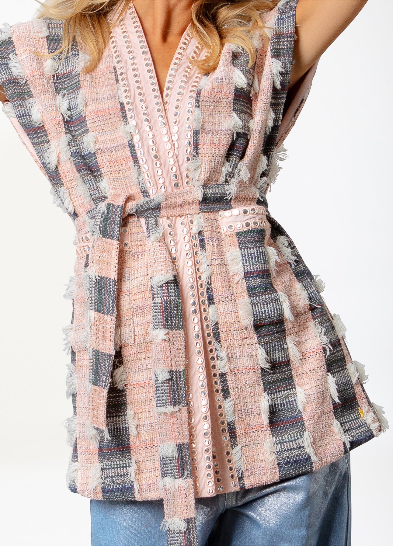 COSTER COPENHAGEN - 252-7201 - Vest with mirror ribbons