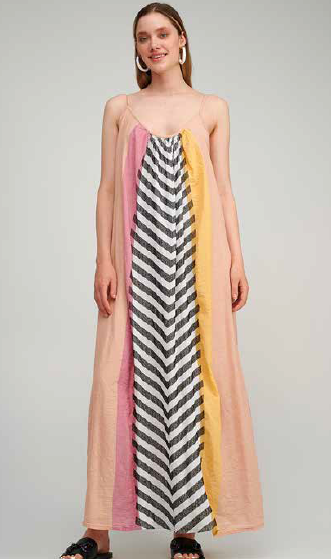 PEARL & CAVIAR SAMPLE S/M - S23P6058 ZAKAR MAXI DRESS