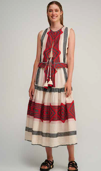 PEARL & CAVIAR SAMPLE S/M  - S23P6083 ZAKAR MAXI SKIRT