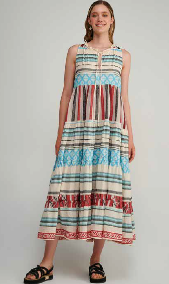 PEARL & CAVIAR SAMPLE S/M  - S23P6119 ZAKAR MAXI DRESS