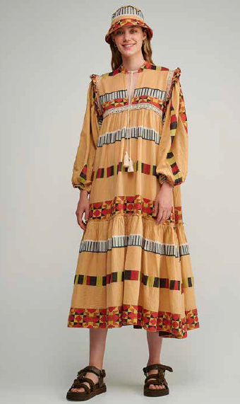 PEARL & CAVIAR SAMPLE S/M - S23P6155 ZAKAR MAXI DRESS
