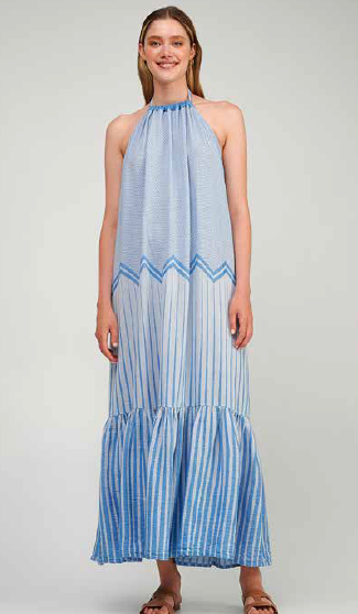 PEARL & CAVIAR SAMPLE S/M - S23P6206 ZAKAR MAXI DRESS