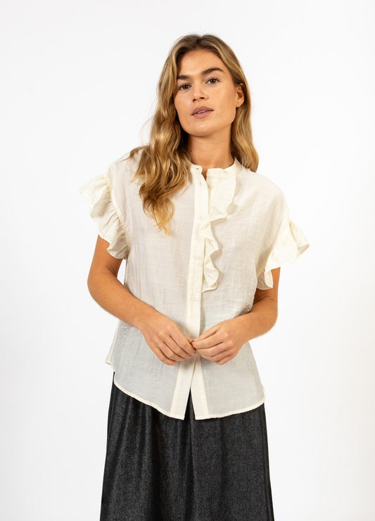 COSTER COPENHAGEN - CCH1178 - CC Heart HAZEL FRILL SHIRT BLOUSE