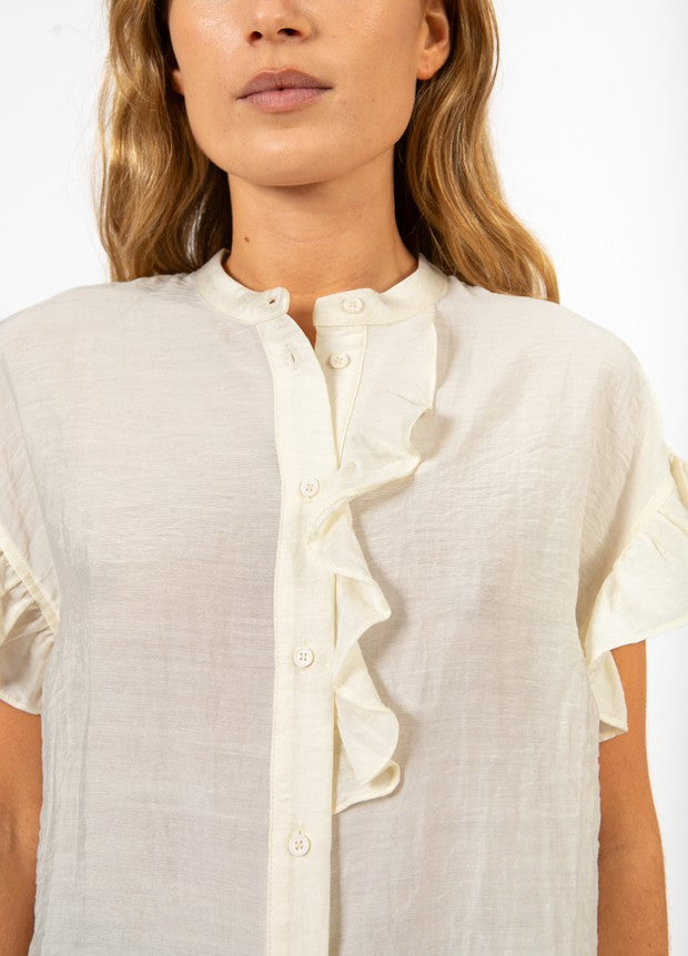 COSTER COPENHAGEN - CCH1178 - CC Heart HAZEL FRILL SHIRT BLOUSE