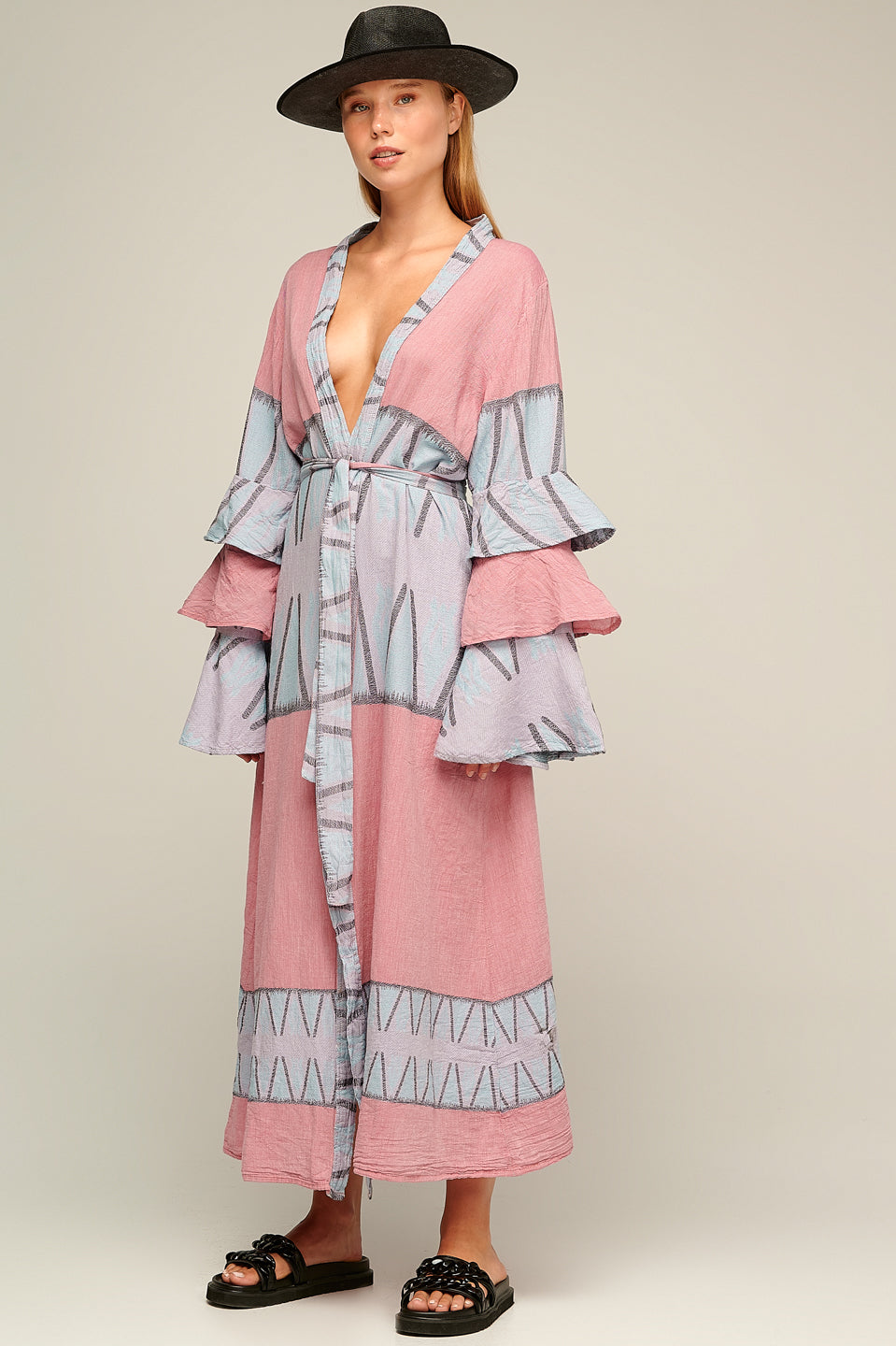 PEARL & CAVIAR OF GREECE - SAMPLE S/M - S22P1188 - 100% COTTON KIMONO