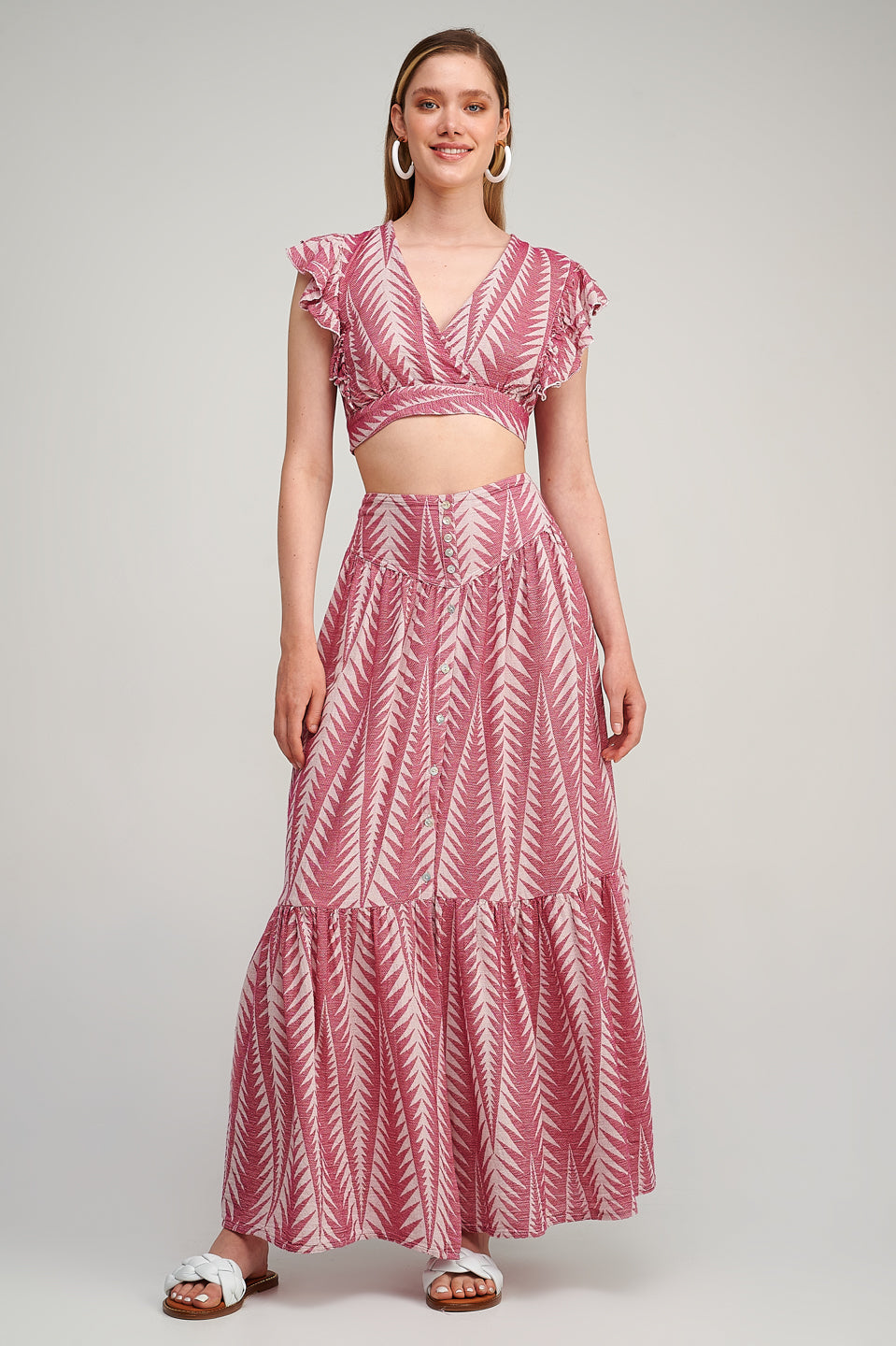 PEARL & CAVIAR OF GREECE - SAMPLE S/M - S23P6033 - SILK COTTON VISCOSE SKIRT ONLY