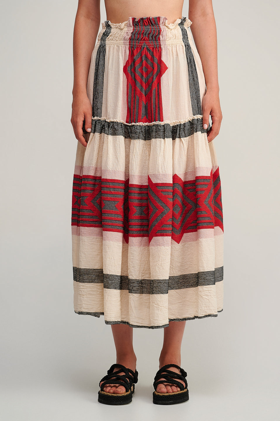 PEARL & CAVIAR OF GREECE - SAMPLE S/M - S23P6083 100% COTTON SKIRT