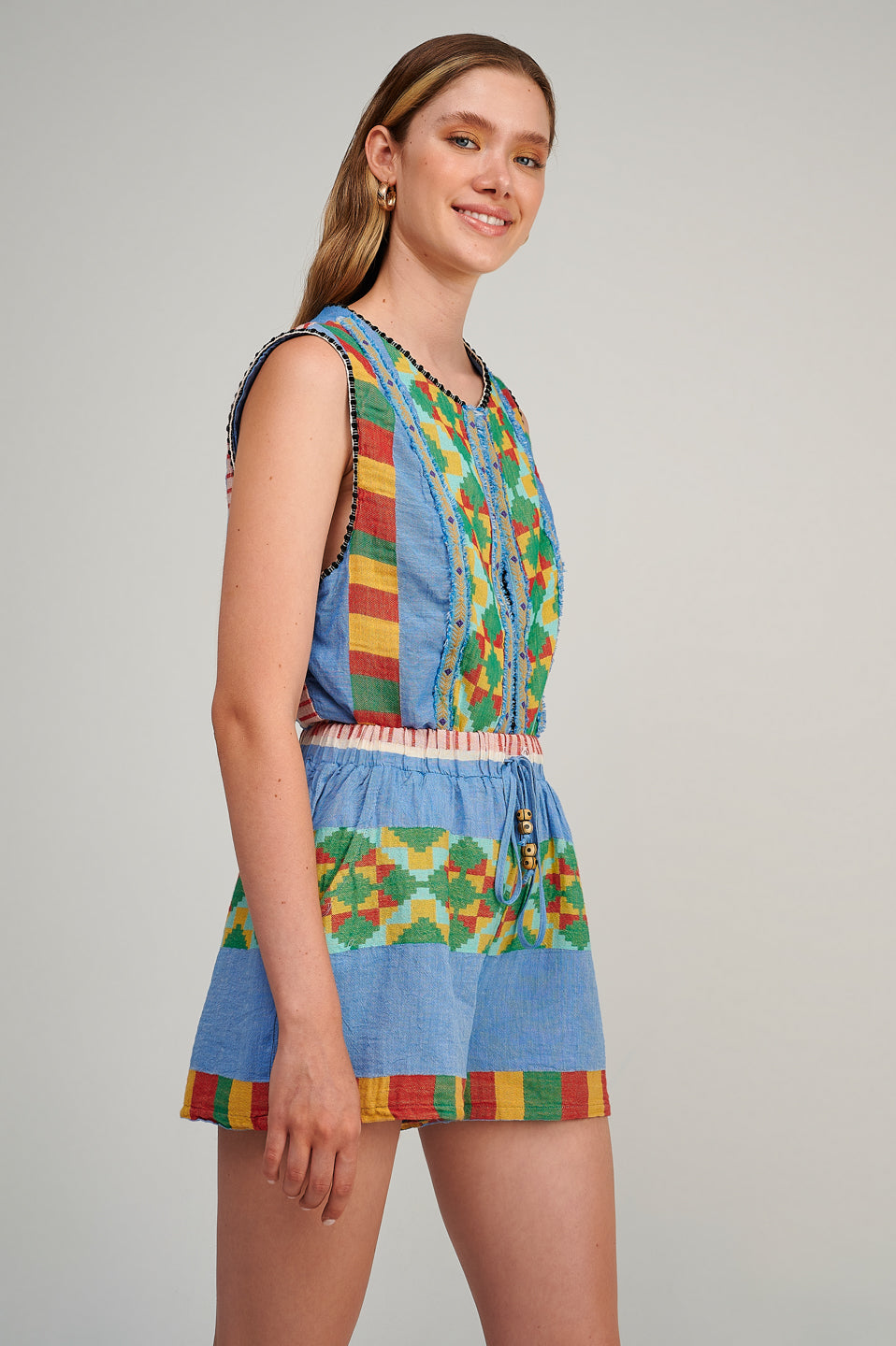 PEARL & CAVIAR OF GREECE - SAMPLE S/M - S23P6114 100% COTTON SHORT