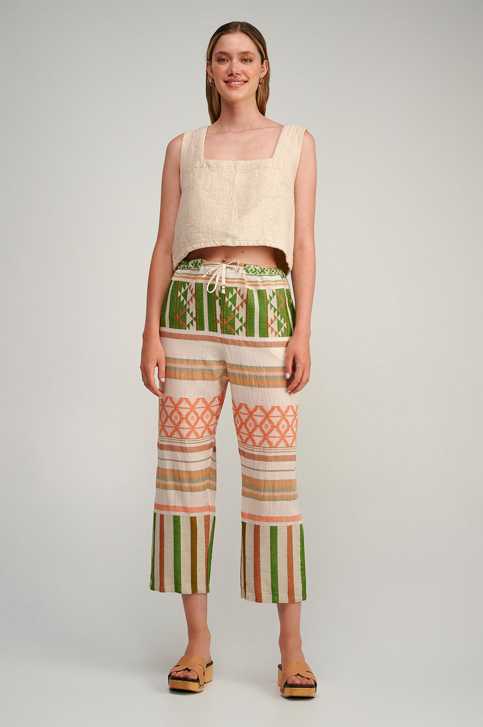 PEARL & CAVIAR OF GREECE - SAMPLE S/M - S23P6118 100% COTTON PANTS