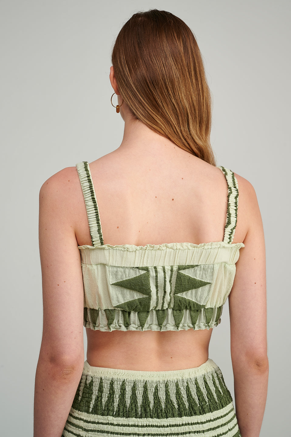 PEARL & CAVIAR OF GREECE - SAMPLE S/M - S23P6156 COTTON BLEND CROP TOP