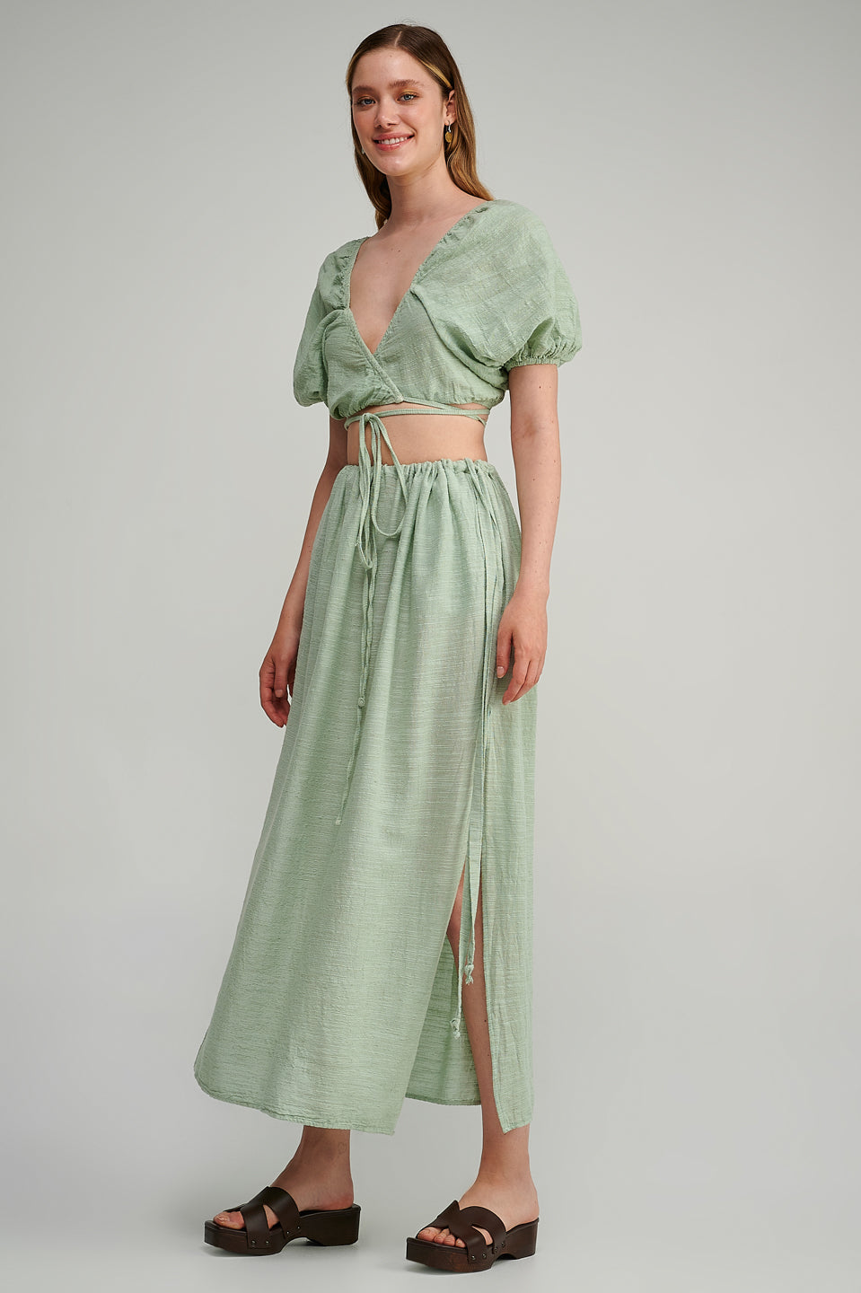 PEARL & CAVIAR OF GREECE - SAMPLE S/M - S23P6181 - LINEN BLEND - SKIRT ONLY