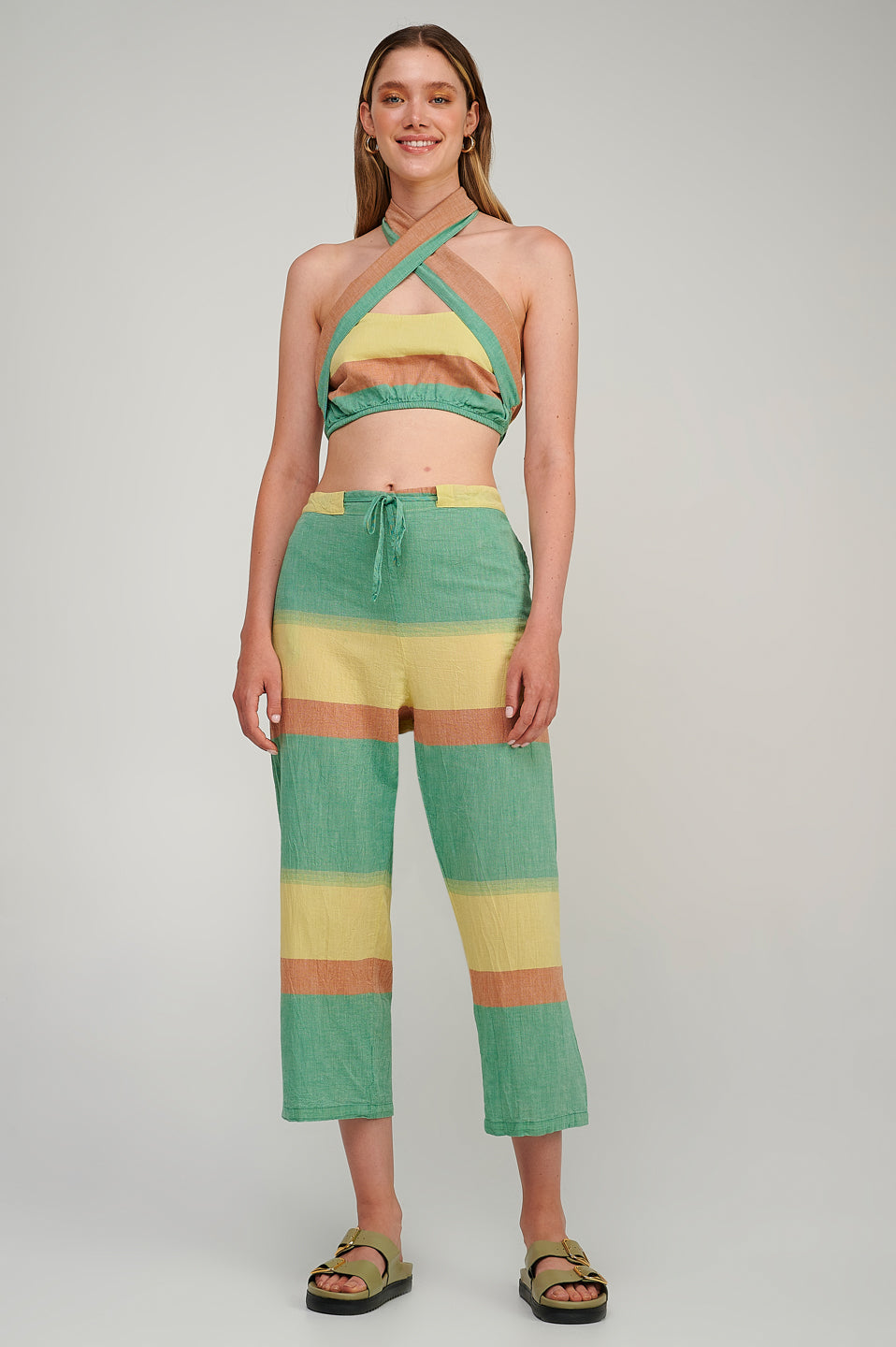 PEARL & CAVIAR OF GREECE - SAMPLE S/M - S23P6209 - 100% COTTON PANT