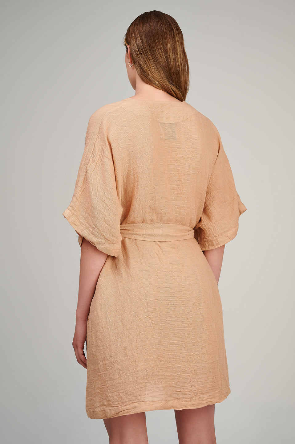 PEARL & CAVIAR OF GREECE - SAMPLE S/M - S23P6228 COTTON LINEN KIMONO