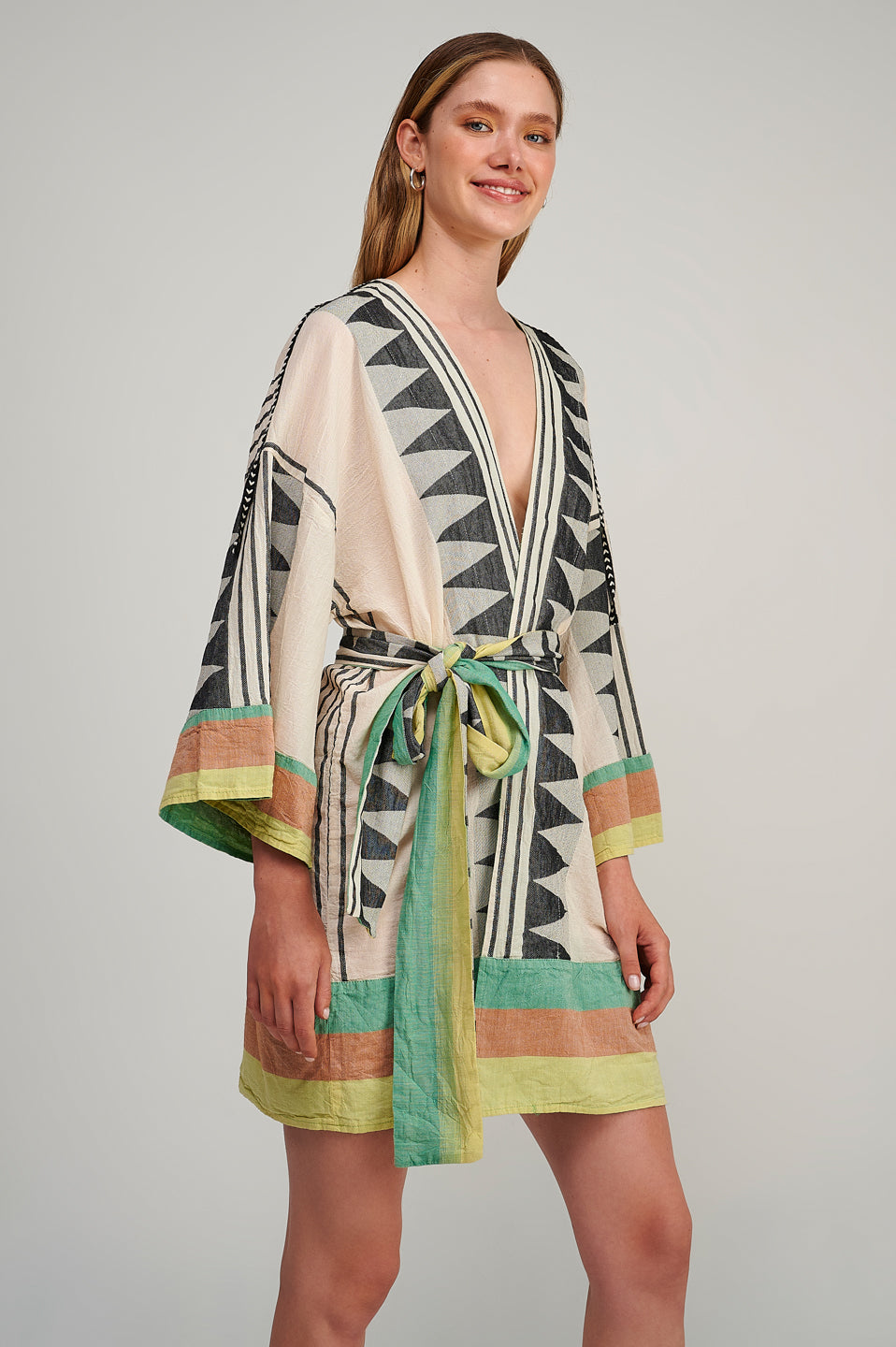 PEARL & CAVIAR OF GREECE - SAMPLE S/M - S23P6232 - 100% COTTON KIMONO