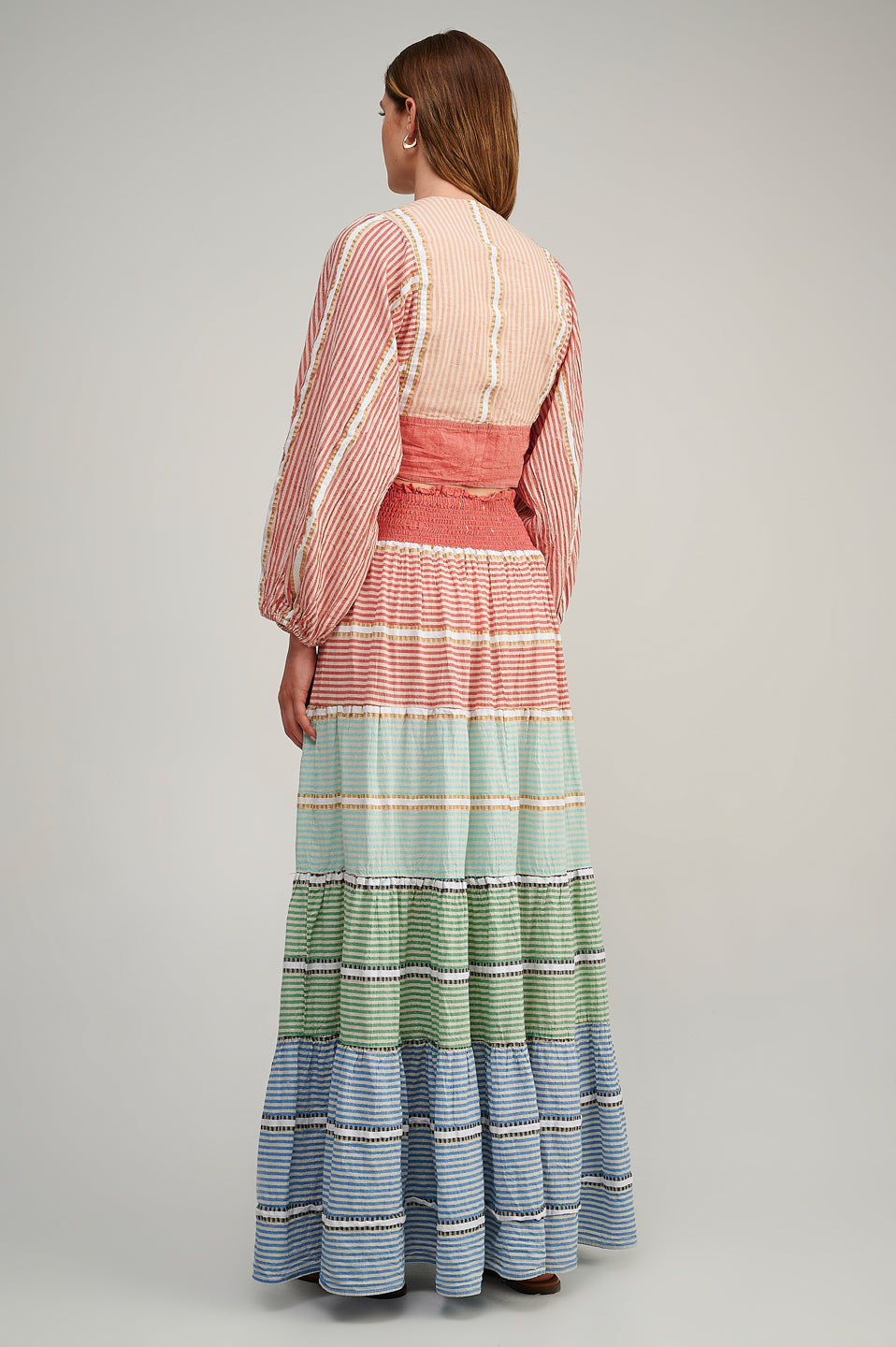 PEARL & CAVIAR OF GREECE - SAMPLE S/M - S23P6252 100% COTTON SKIRT ONLY