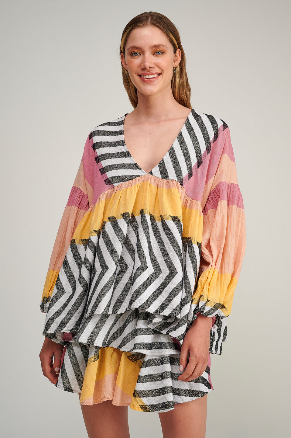 PEARL & CAVIAR OF GREECE - SAMPLE S/M - S23P6273 - 100% COTTON MINI SKIRT