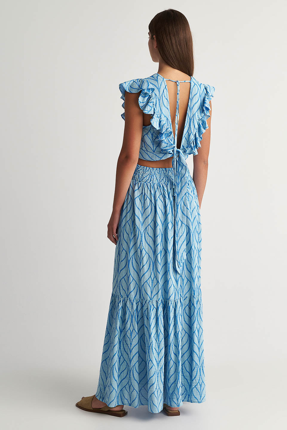 PEARL & CAVIAR OF GREECE - SAMPLE S/M -S24P5026 - COTTON/VISCOSE - SKIRT ONLY