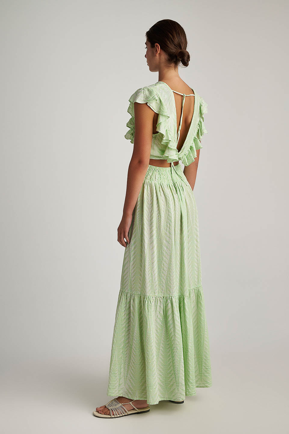 PEARL & CAVIAR OF GREECE - SAMPLE S/M - S24P5075 - SILK/COTTON/VISCOSE - SKIRT ONLY