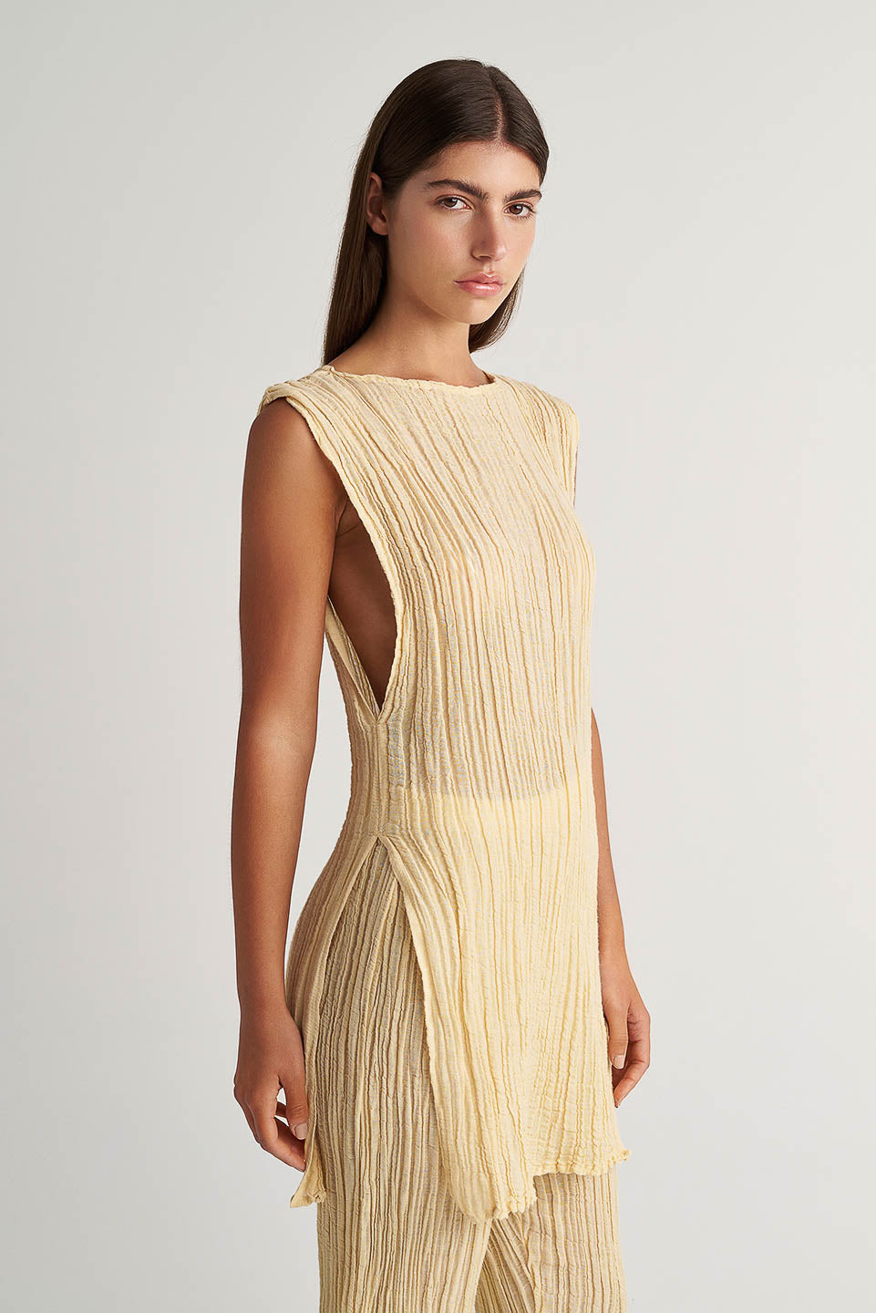 PEARL & CAVIAR OF GREECE - SAMPLE S/M - S24P5092 - RAMIE/COTTON - TANK