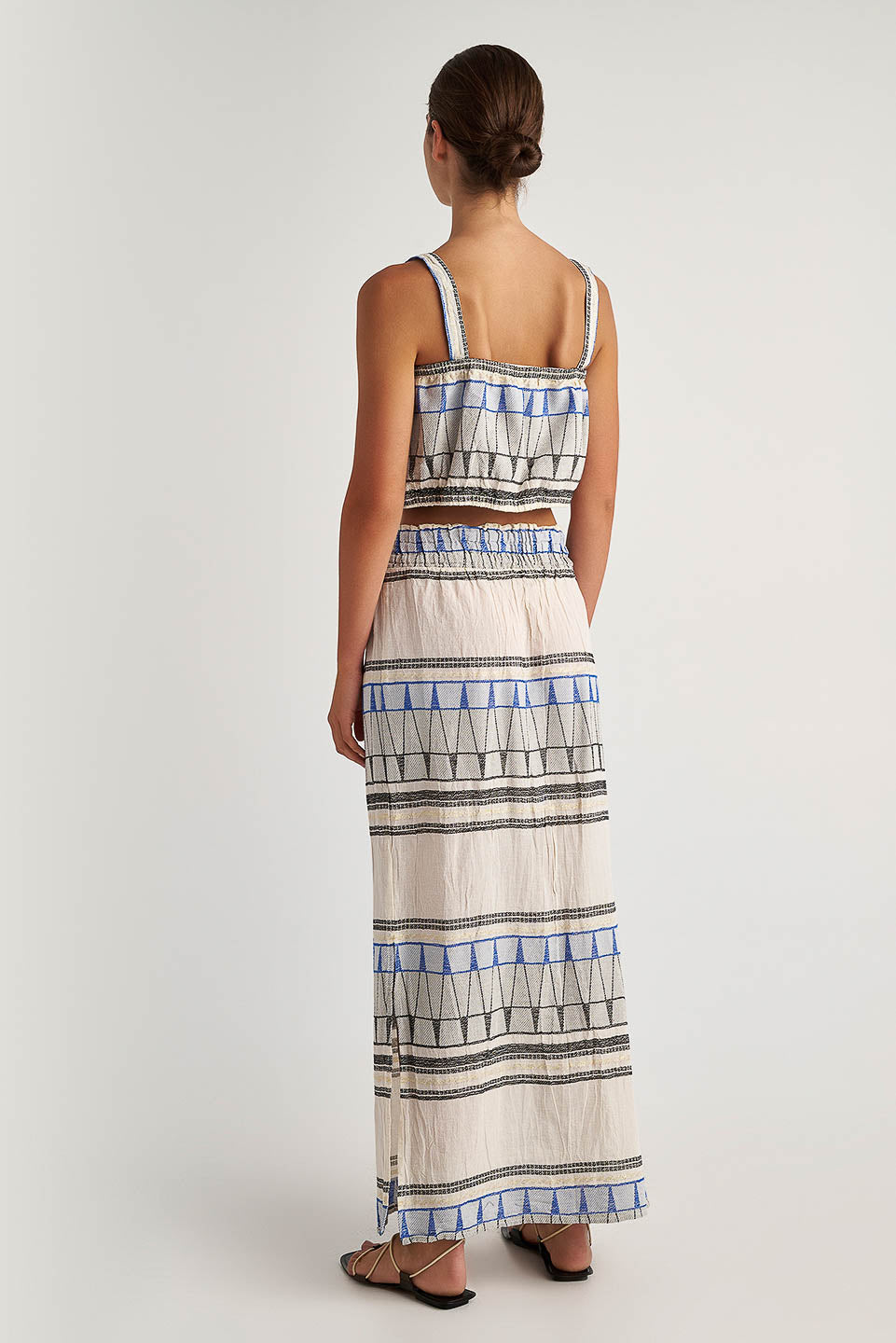 PEARL & CAVIAR OF GREECE - SAMPLE S/M -S24P5122 - COTTON/LUREX - SKIRT ONLY