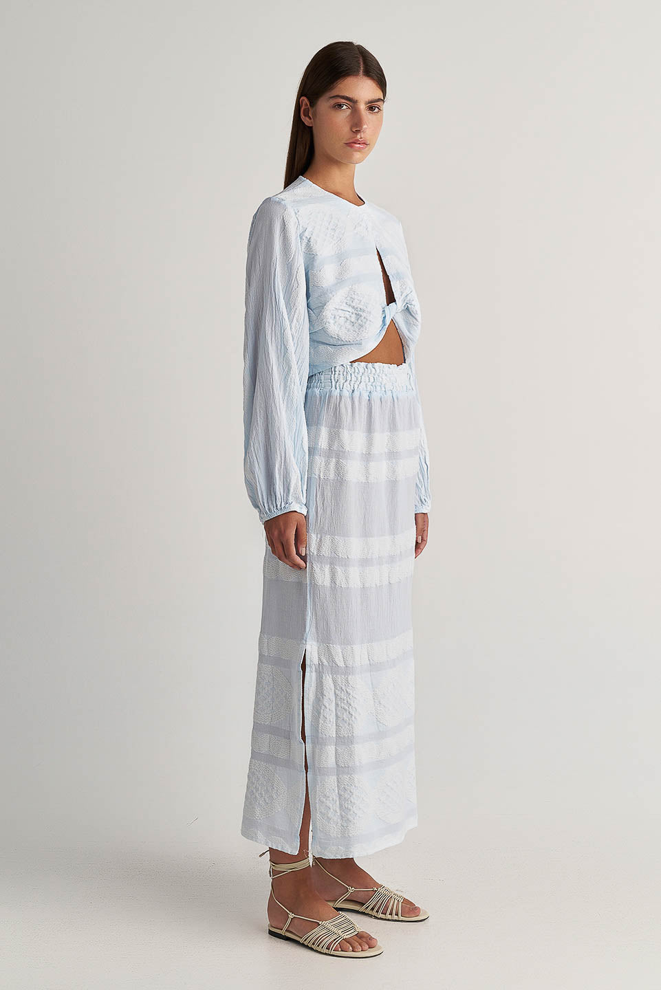 PEARL & CAVIAR OF GREECE - SAMPLE S/M - S24P5129 - COTTON BLEND - SKIRT ONLY