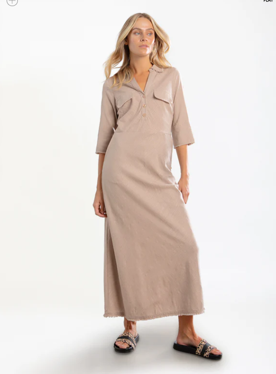 COSTER COPENHAGEN - 252-5205 DRESS WITH RAW EDGES