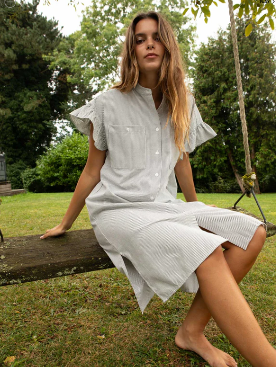 coster copenhagen shirt dress SHIRT DRESS IN CHAMBRE
