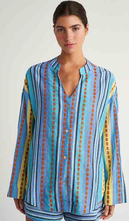 PEARL & CAVIAR OF GREECE - SAMPLE S/M -S24P5179 - 100% COTTON - SHIRT