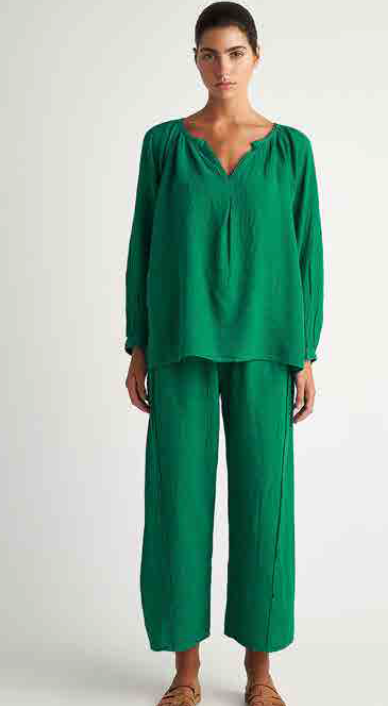 PEARL & CAVIAR OF GREECE - SAMPLE S/M -S24P5274 - LINEN COTTON VISCOSE -PANT