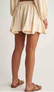 PEARL & CAVIAR OF GREECE - SAMPLE S/M -S24P5155 - LINEN COTTON VISCOSE - SKORT