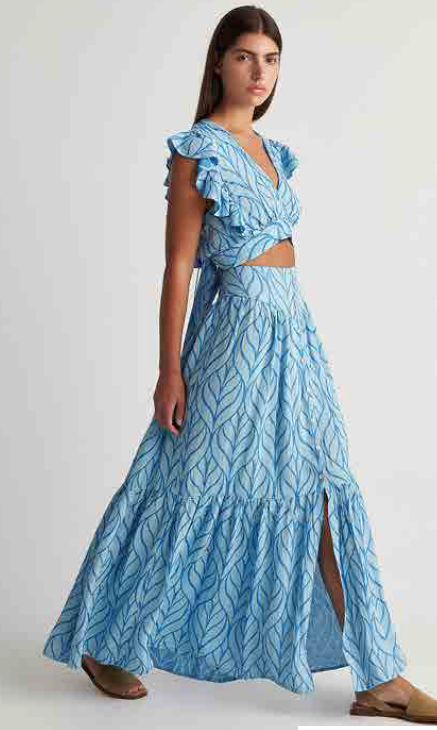 PEARL & CAVIAR OF GREECE - SAMPLE S/M -S24P5026 - COTTON/VISCOSE - SKIRT