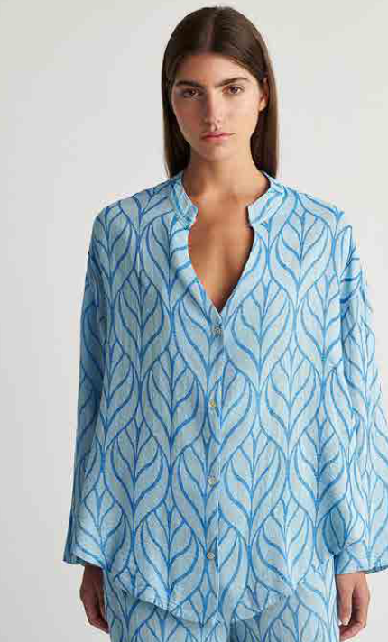 PEARL & CAVIAR OF GREECE - SAMPLE S/M -S24P5062 - COTTON/VISCOSE - SHIRT