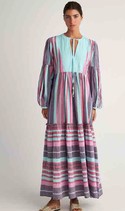 PEARL & CAVIAR OF GREECE - SAMPLE S/M -S24P5217 - 100% COTTON - AQUA