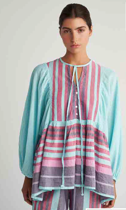PEARL & CAVIAR OF GREECE - SAMPLE S/M -S24P5202 - 100% COTTON - BLOUSE