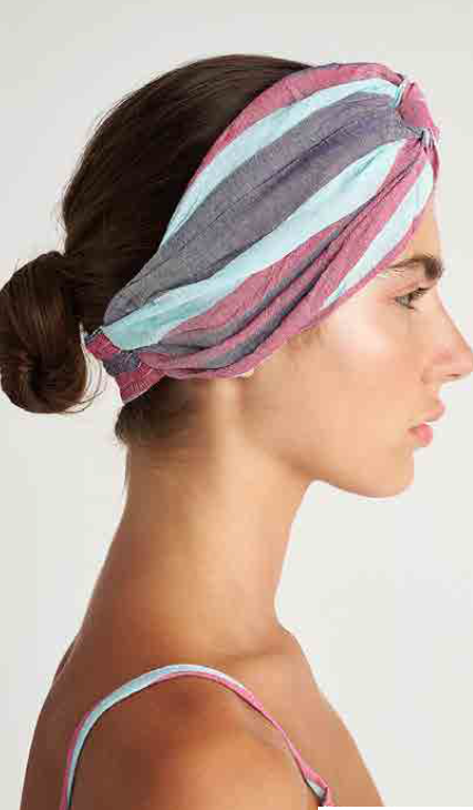 PEARL & CAVIAR OF GREECE - SAMPLE O/S -S24P5221 - 100% COTTON - HAIR RIBBON
