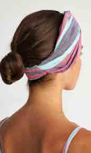 PEARL & CAVIAR OF GREECE - SAMPLE O/S -S24P5221 - 100% COTTON - HAIR RIBBON