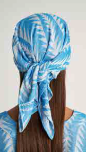 PEARL & CAVIAR OF GREECE - SAMPLE S/M - S24P5216 - SILK/COTTON/VISCOSE - HEAD SCARF