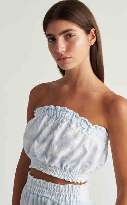 PEARL & CAVIAR OF GREECE - SAMPLE S/M - S24P5129 - COTTON/POLYESTER - CROP TOP)
