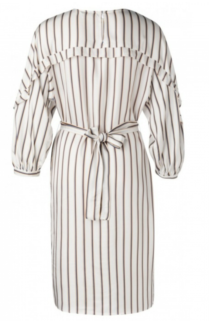 YAYA - STRIPED RUFFLE DRESS (180187-911)