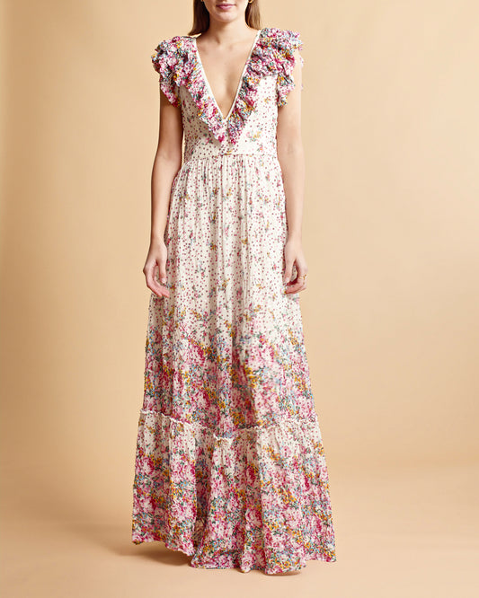 BYTIMO OF NORWAY - 2330669 100% VISCOSE MAXI GOWN WITH SEQUIN BEADING