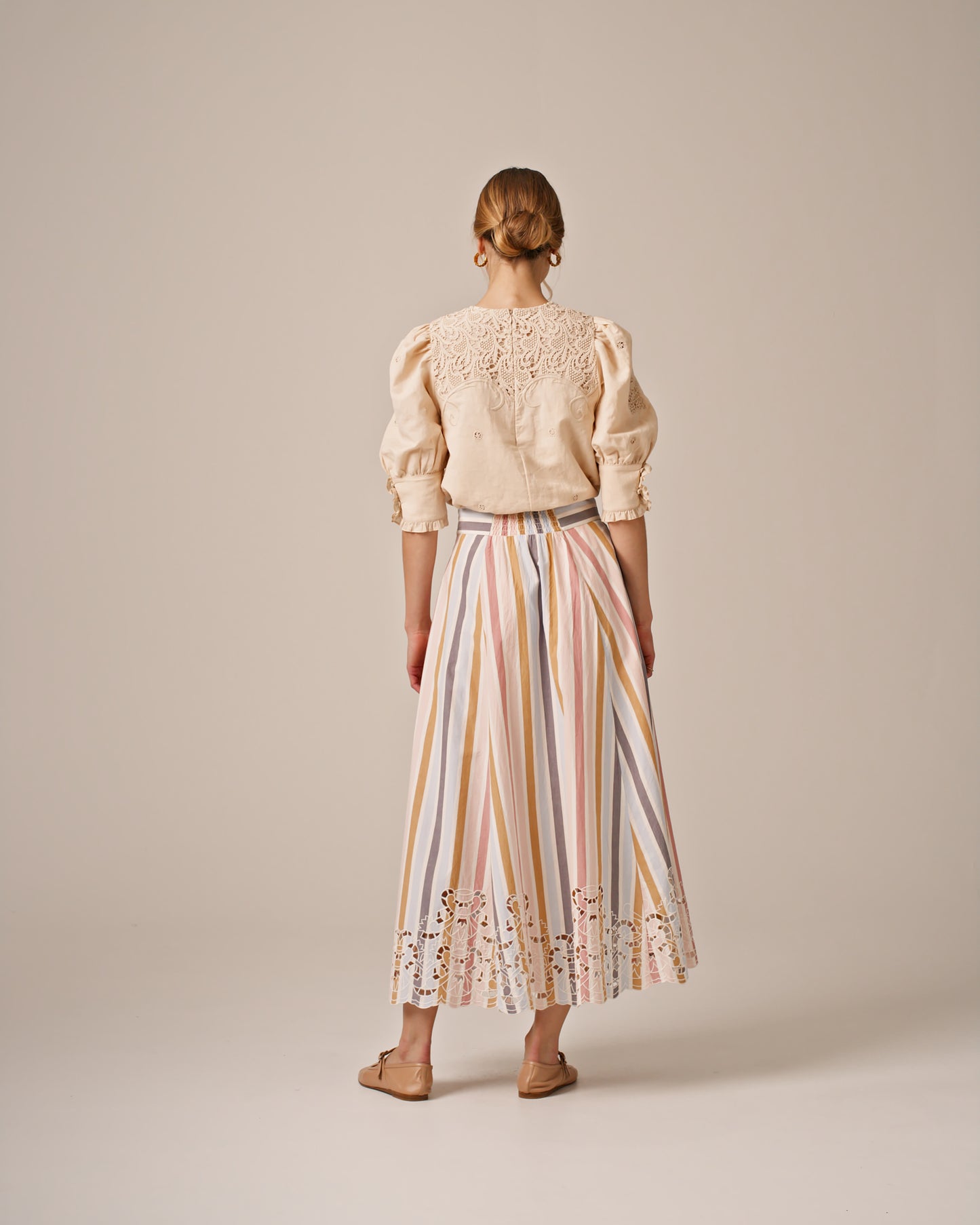 BYTIMO OF NORWAY - POPLIN EMBROIDERED SKIRT - 100% ORGANIC COTTON
