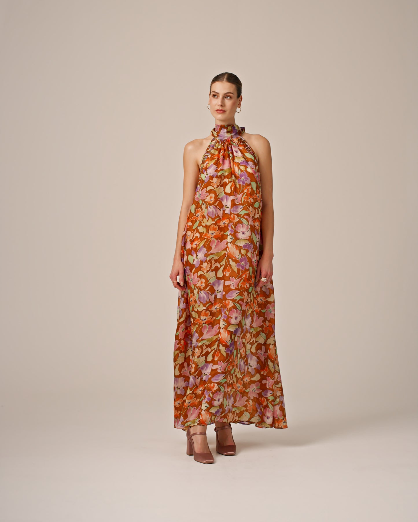 BYTIMO OF NORWAY - 2430533 - CUPRO HALTERNECK DRESS - 100% CERTIFIED CUPRO