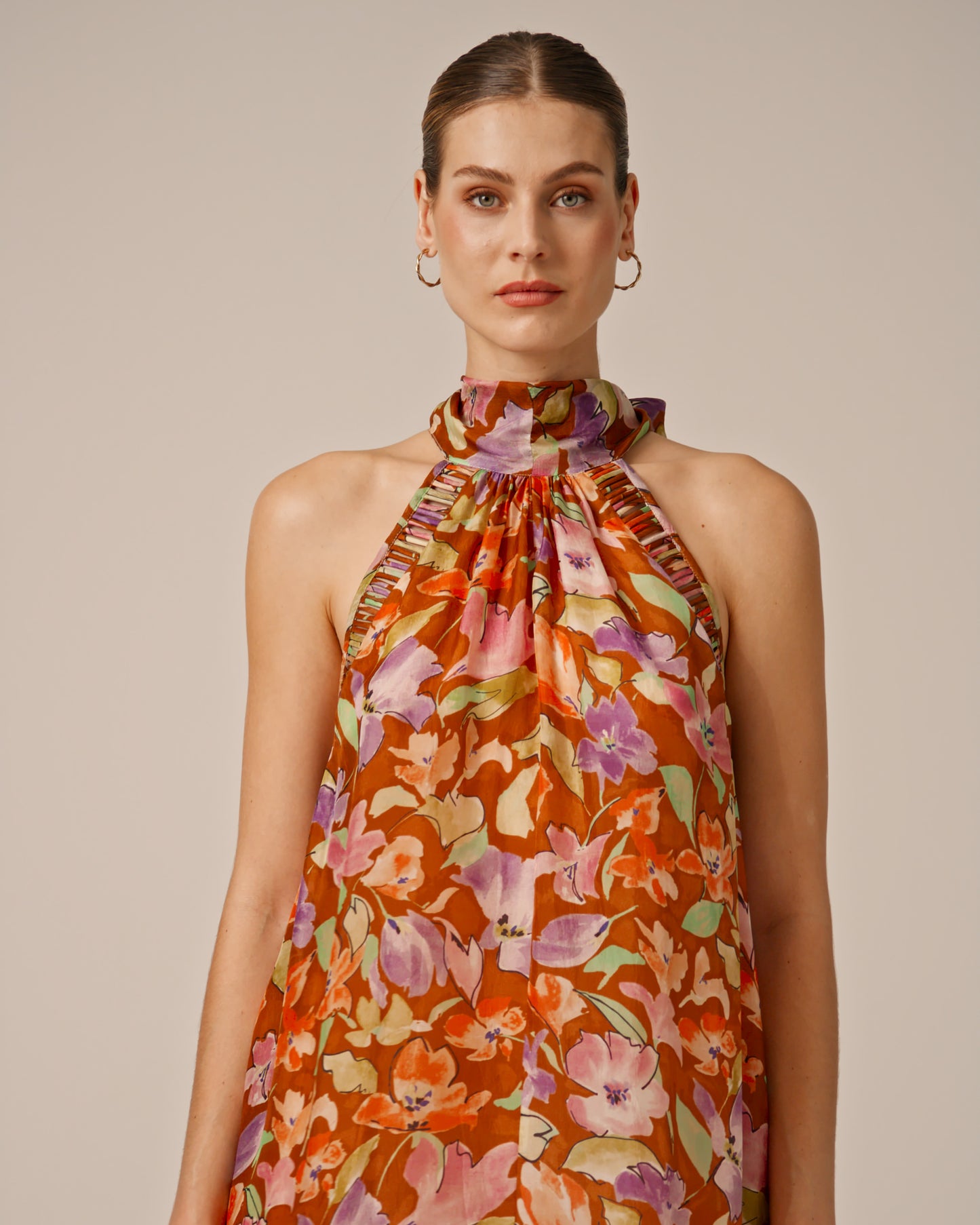 BYTIMO OF NORWAY - 2430533 - CUPRO HALTERNECK DRESS - 100% CERTIFIED CUPRO