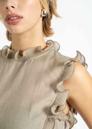 COSTER COPENHAGEN - 254-1501 - TOP WITH RUFFLES
