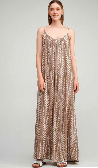 PEARL & CAVIAR SAMPLE S/M  - S23P6038 ZAKAR MAXI DRESS