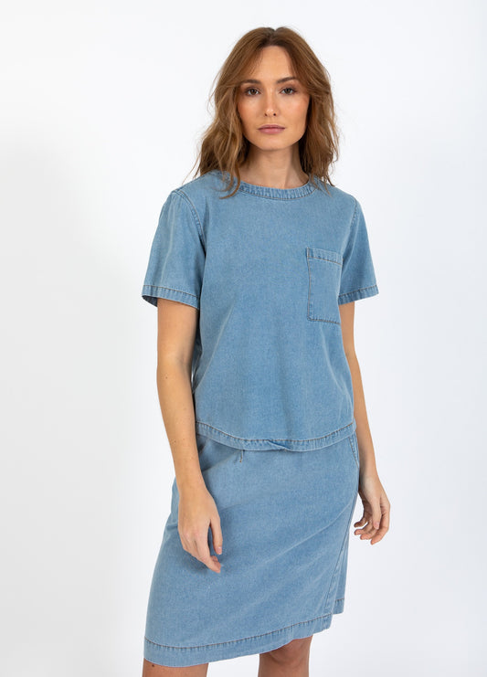 COSTER COPENHAGEN - CCH1284 - CC Heart ELLIS short denim shirt